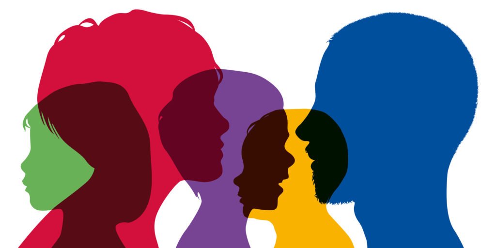 Famille nombreuse - Tte - Silhouette - Profil - Parent - Enfant